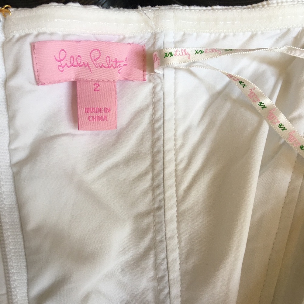 Lilly Pulitzer White Pleated Strapless Sundress - Picture 8 of 16